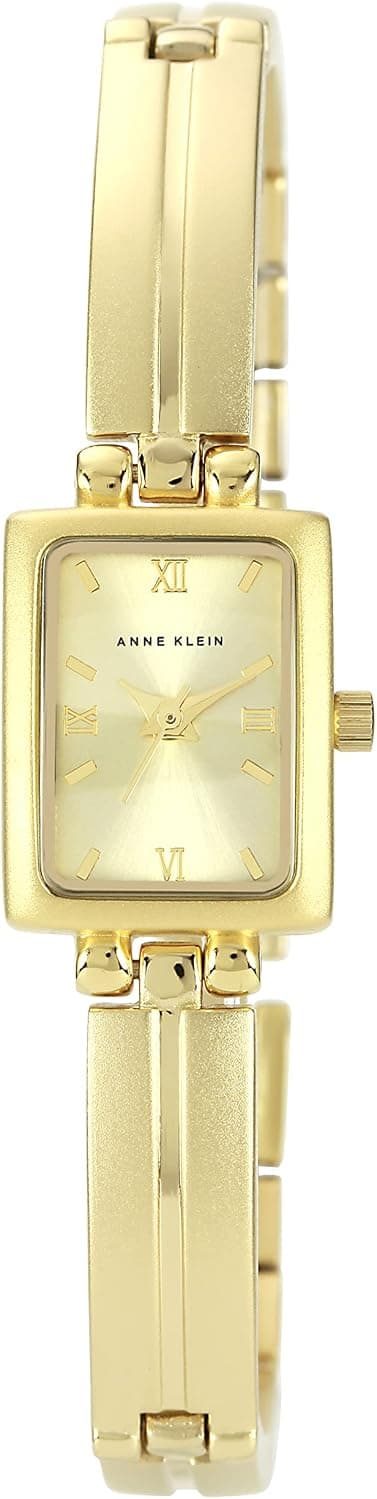 Anne Klein 10-5404CHGB, 26mm, Gold Dial, Gold Metal Bracelet