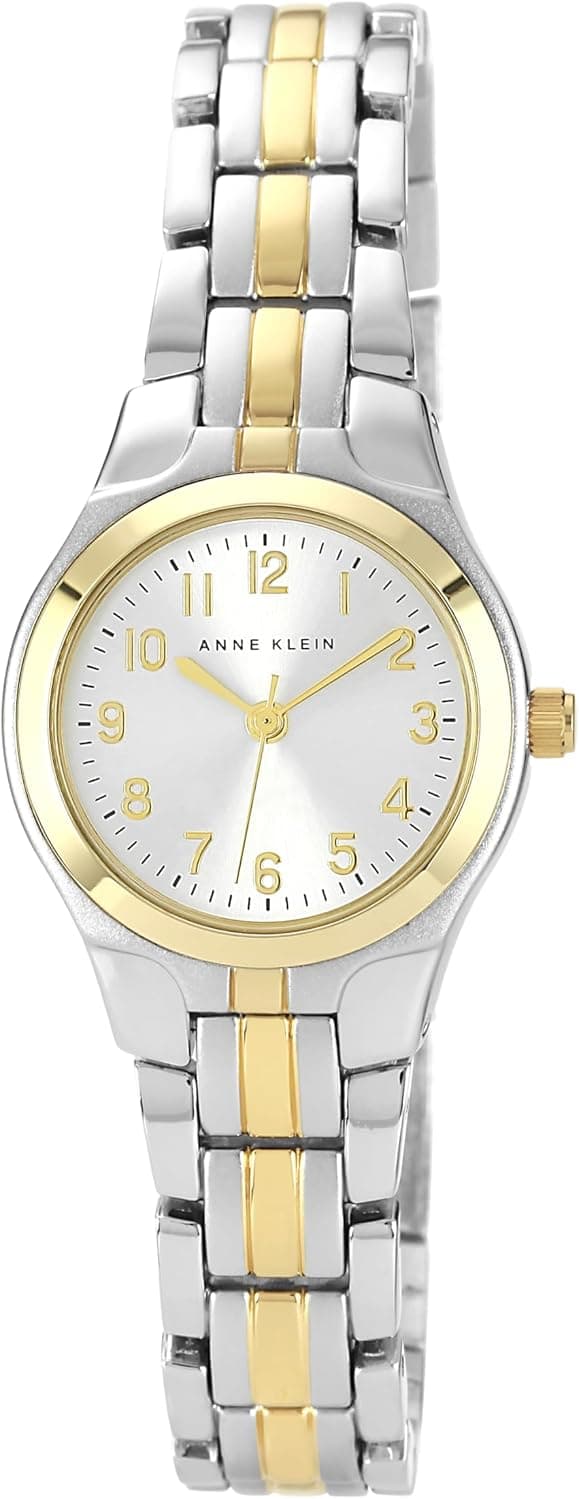 Anne Klein 10/5491SVTT, 26mm, Silver Dial, Two-Tone Metal Bracelet