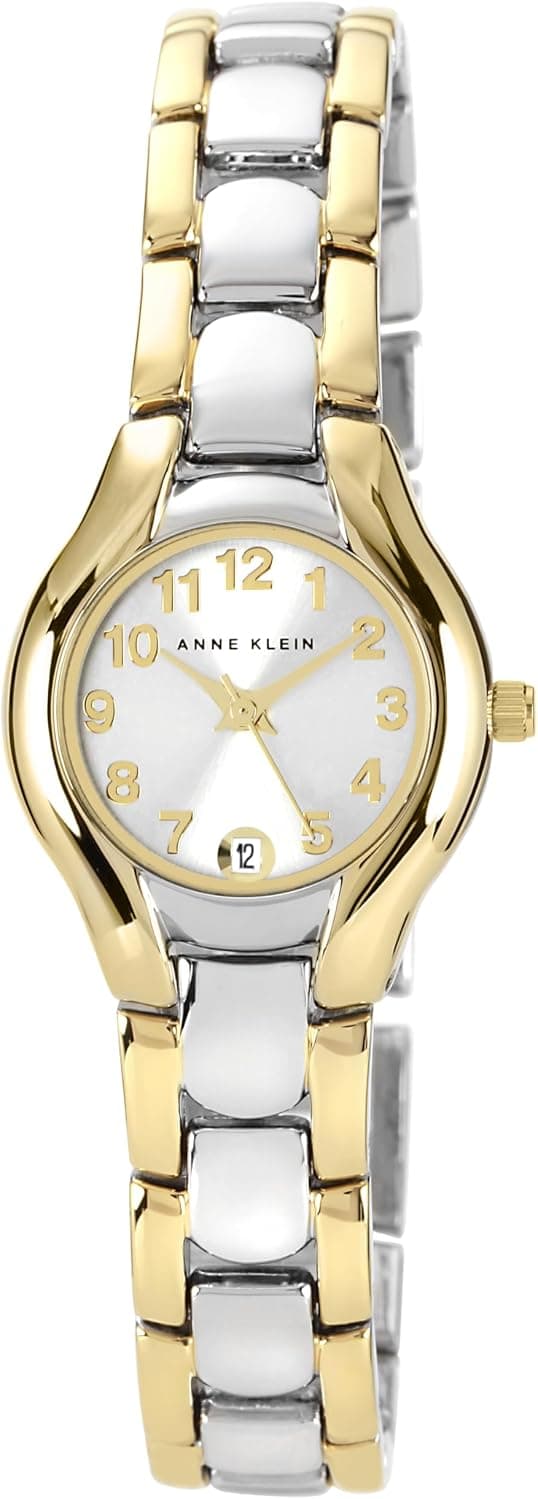 Anne Klein 10/6777SVTT, 24mm, Silver Dial, Silver Metal Bracelet