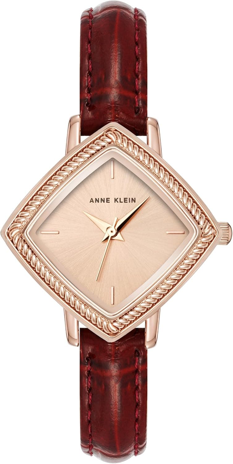 Anne Klein LK241 AK-5624RGBY, 32mm, Gold Dial, Brown Leather Band