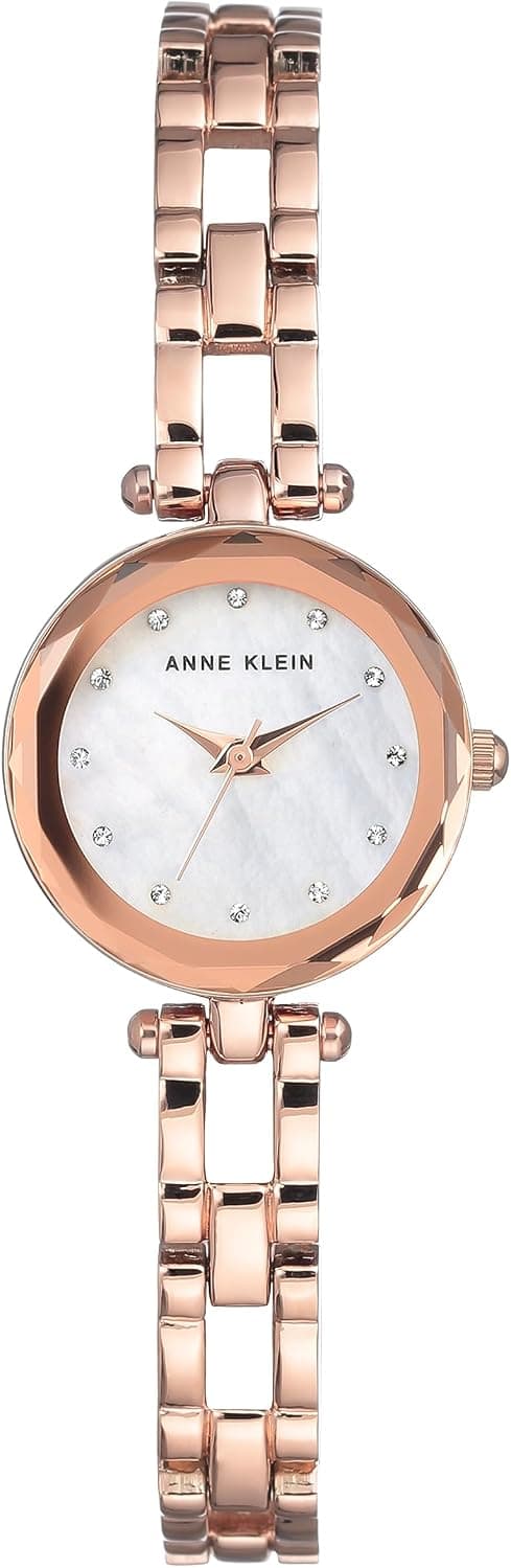 Anne Klein AK/3120MPRG, 22mm, Mother-of-Pearl Dial, Rose Gold Metal Bracelet