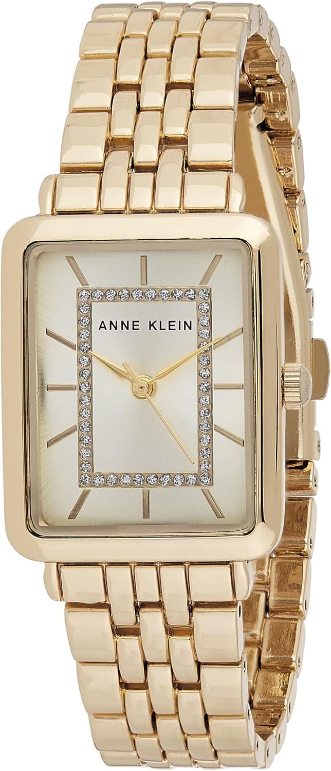 Anne Klein, 24mm, Gold Dial, Gold Metal Bracelet