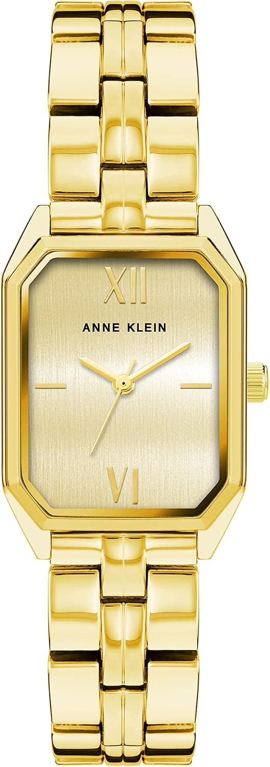 Anne Klein AK/3774CHGB, 24mm, Gold Dial, Gold Metal Bracelet