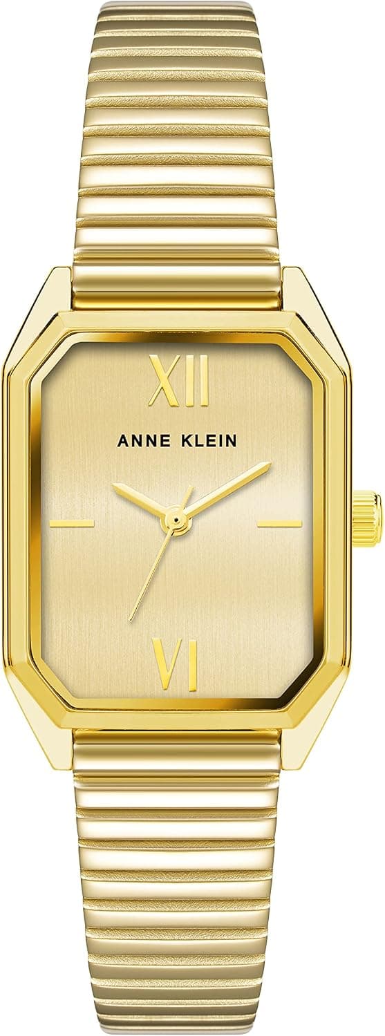 Anne Klein AK/3980CHGB, 24mm, Gold Dial, Gold Stainless Steel Bracelet