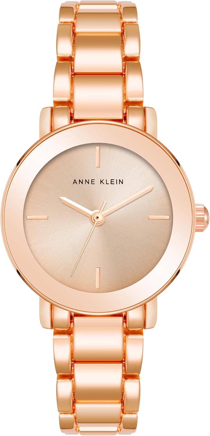 Anne Klein AK/5088RGRG, 28mm, Rose Gold Dial, Rose Gold Metal Bracelet