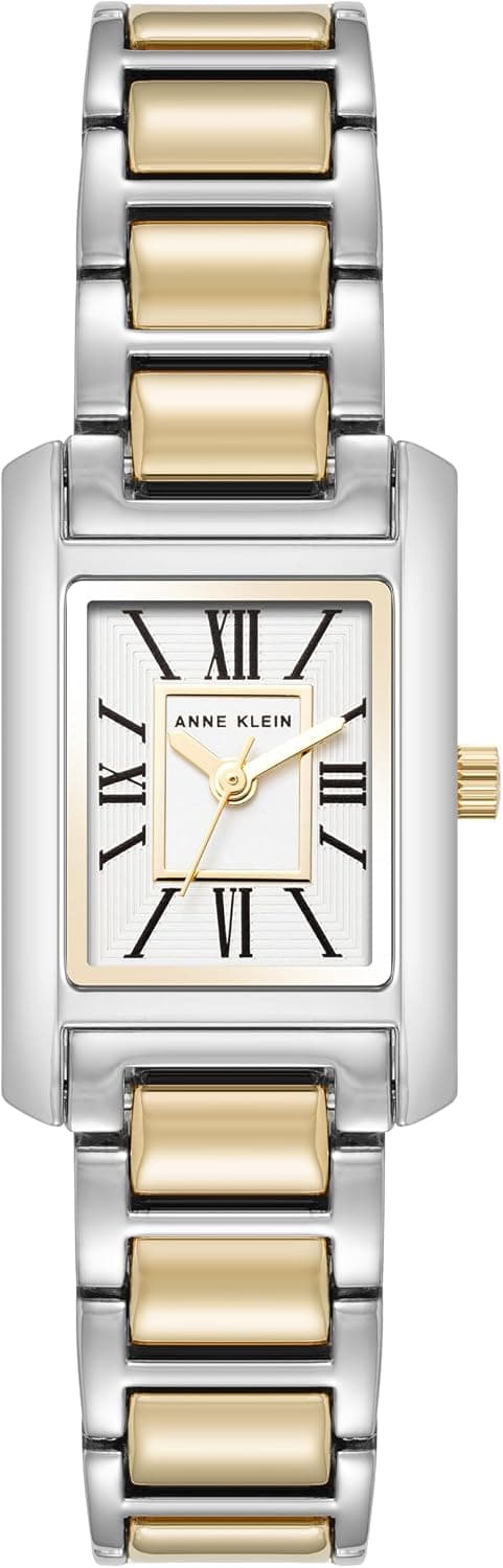 Anne Klein AK/5115SVTT, 30mm, Silver Dial, Silver Metal Bracelet