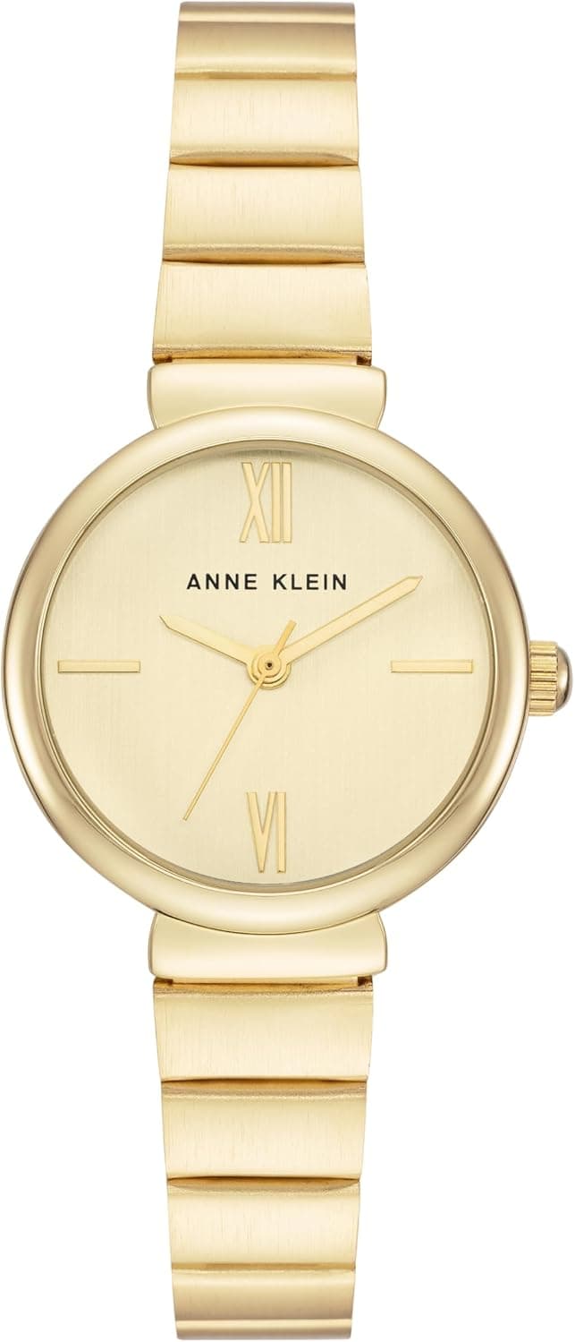 Anne Klein AK/5190CHGB, 34mm, Gold Dial, Gold Stainless Steel Bracelet