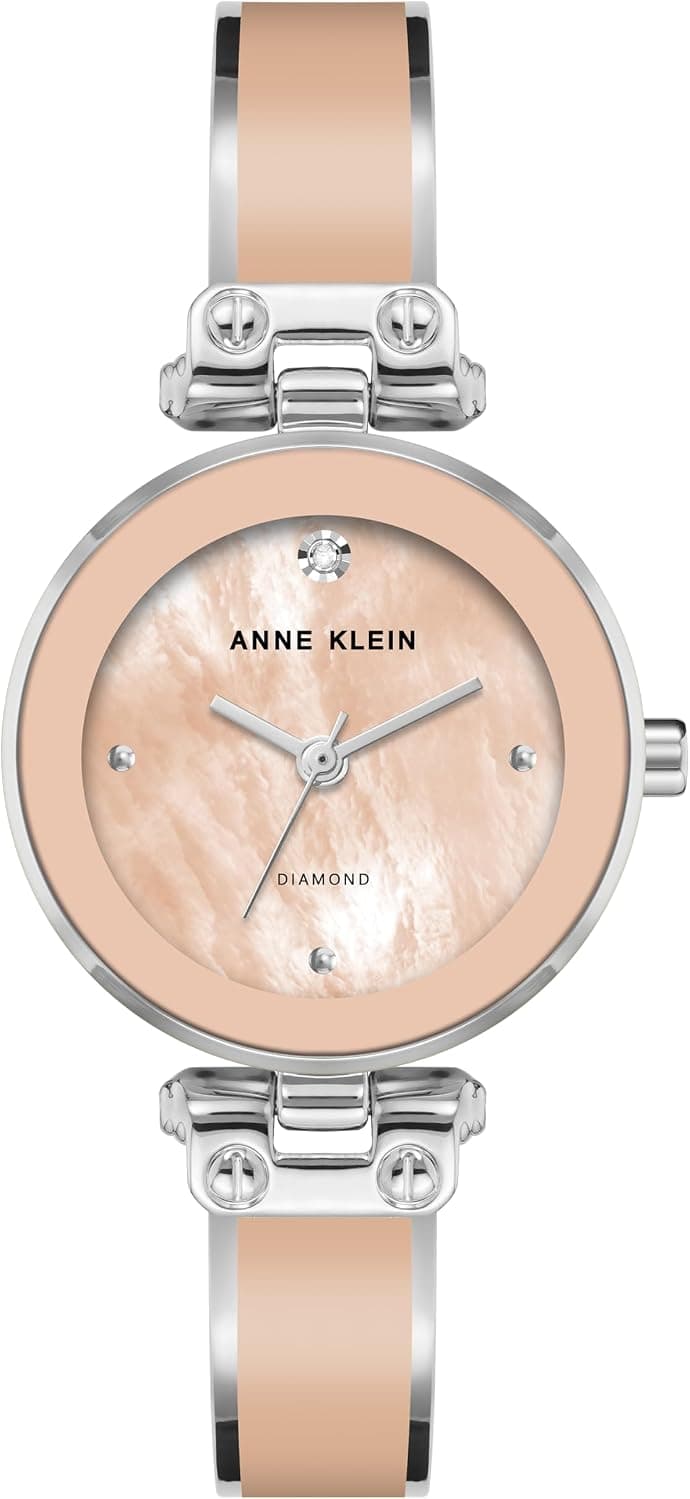 Anne Klein LK036 AK-1981BHSV, 34mm, Gold Dial, Multicolor Stainless Steel Bracelet