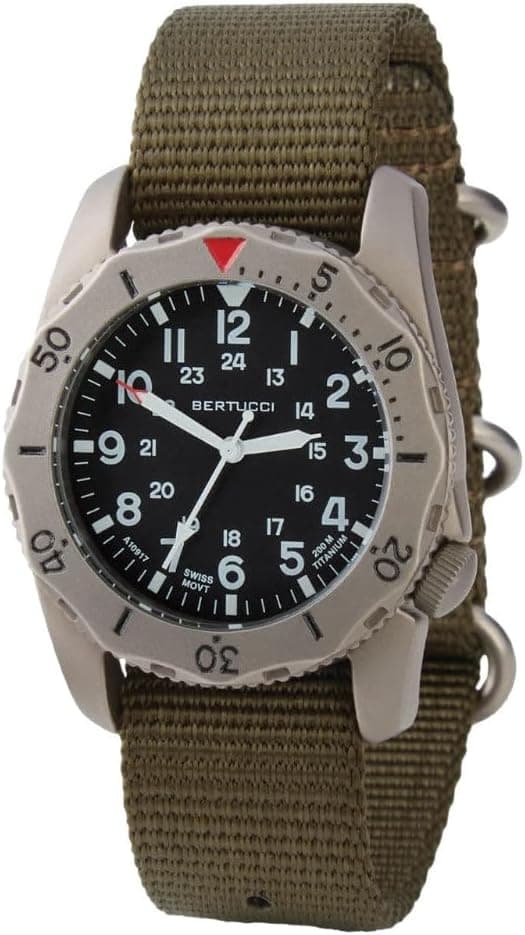 Bertucci A-2TR 12115, 40mm, Black Dial, Gold Nylon Band