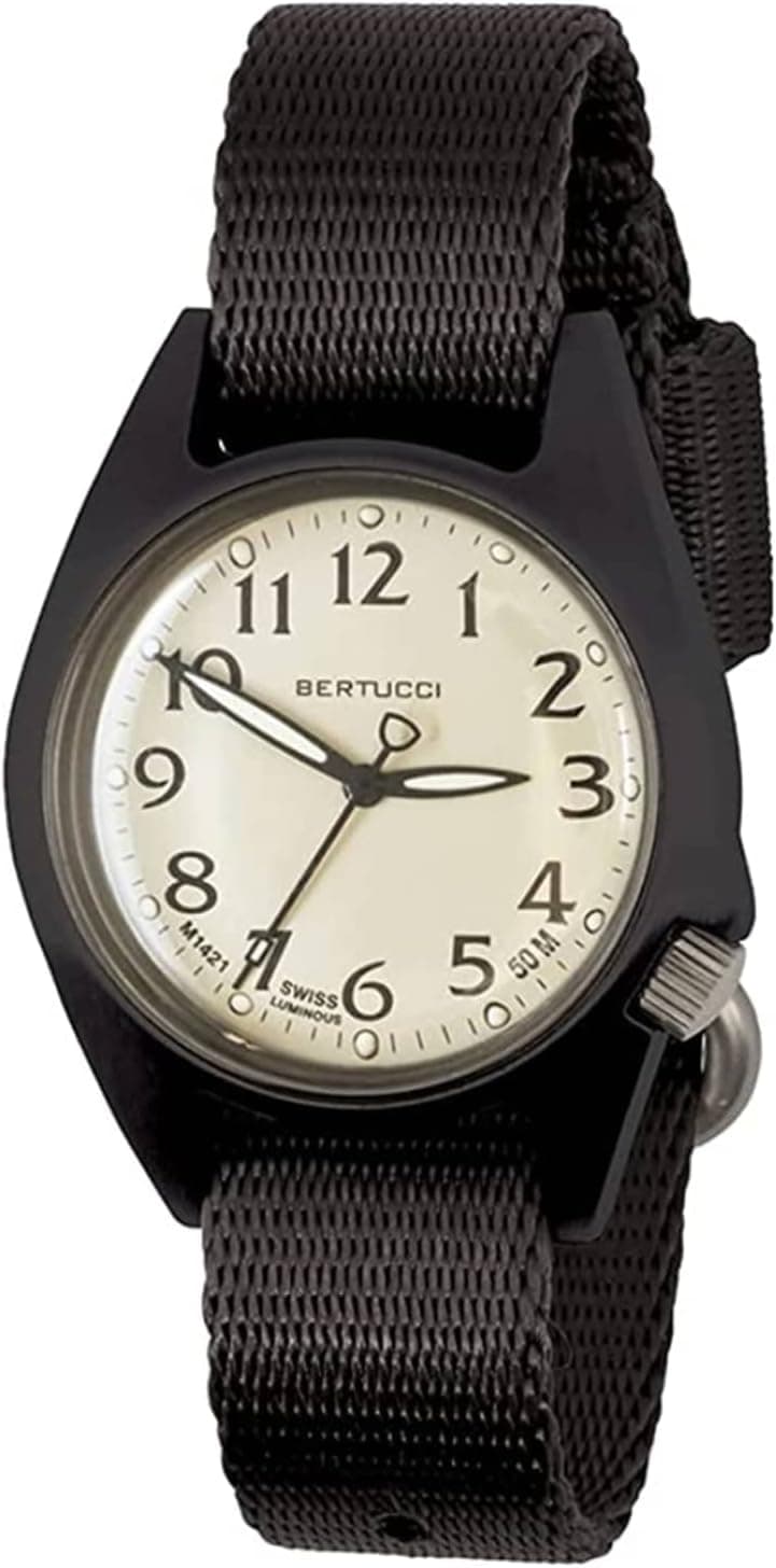 Bertucci M-2Ra 810058390875, 35mm, Sand Dial, Black Nylon Band