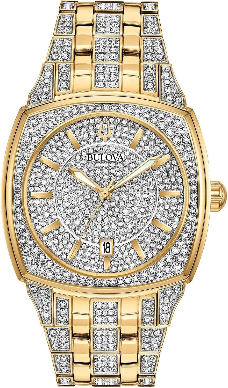 Bulova Crystal Phantom 98B323, 38mm, Silver Dial, Two-Tone Stainless Steel Bracelet