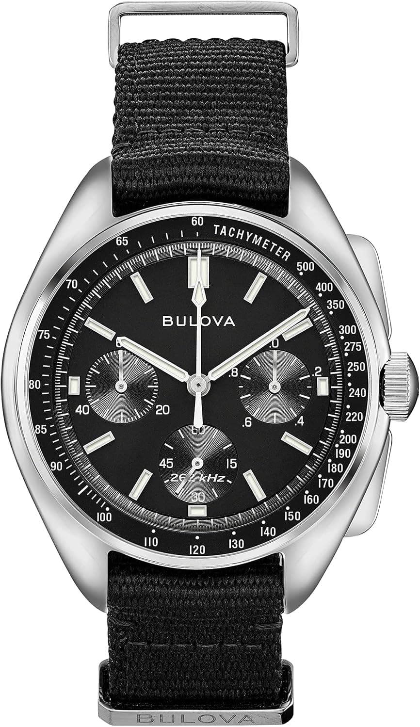 Bulova Lunar Pilot 45mm, Black Dial Black Stainless steel