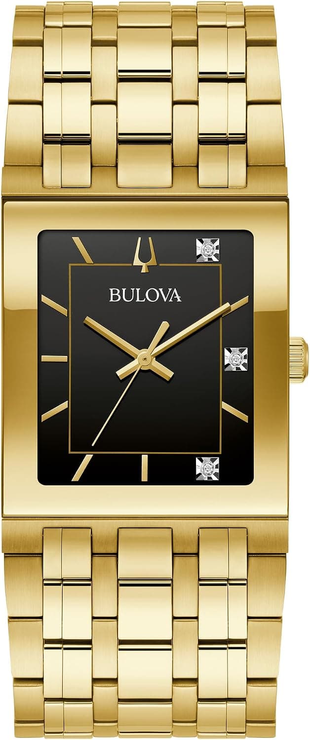 Bulova Marc Anthony 97D132, 30mm, Black Dial, Gold Stainless Steel Bracelet