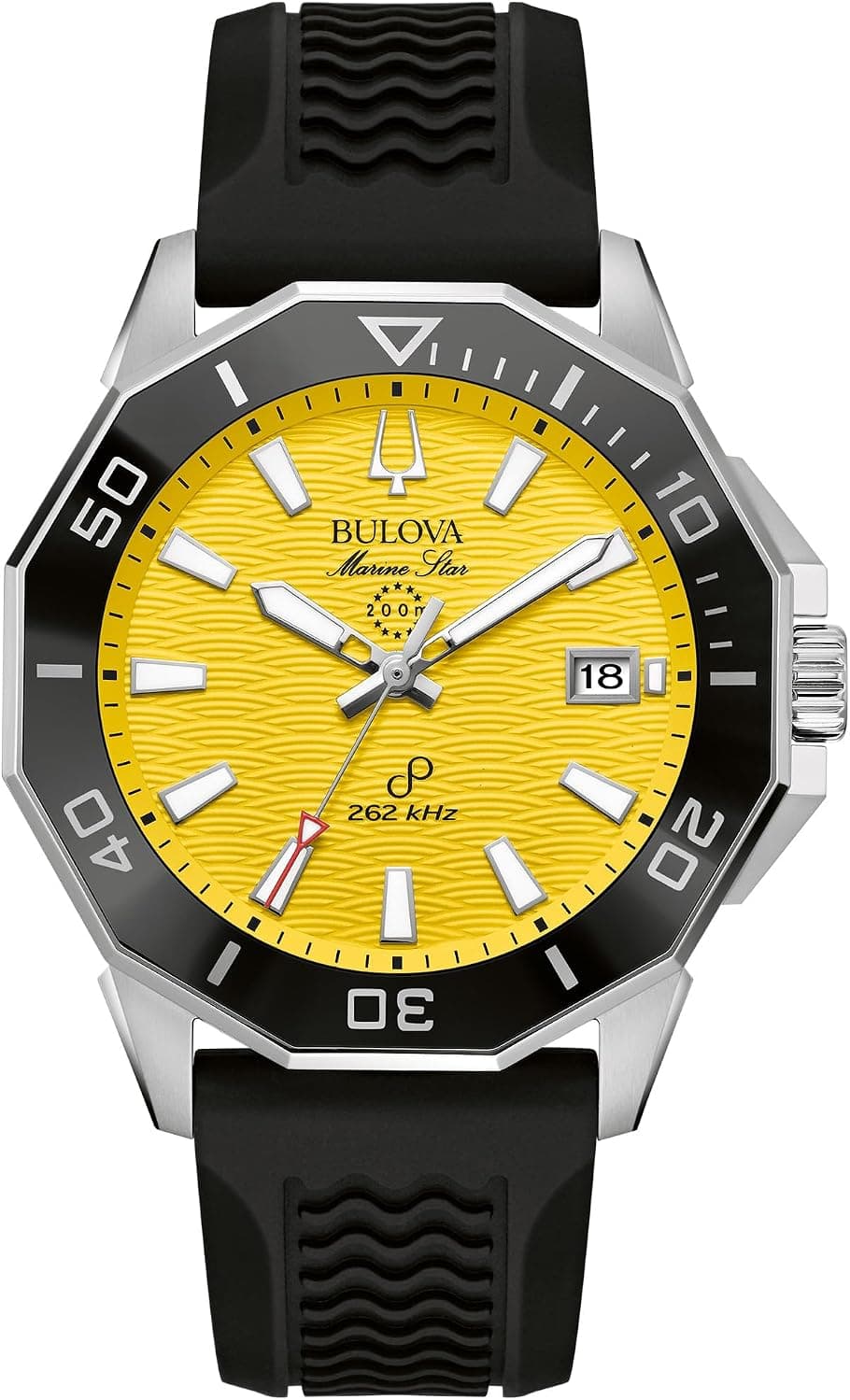Bulova Marine Star 43mm, Yellow Dial Black Silicone