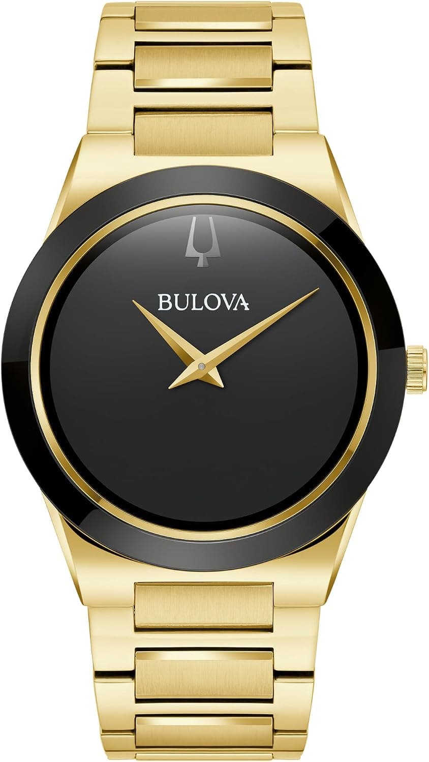 Bulova Modern Millenia 97A183, 41mm, Black Dial, Gold Stainless Steel Bracelet
