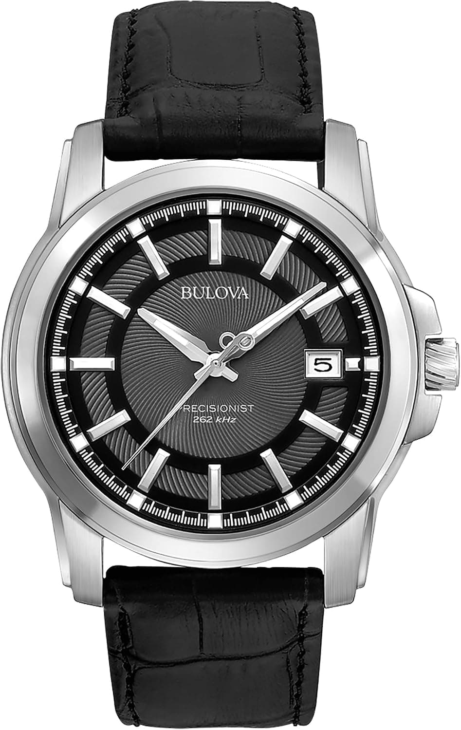 Bulova 96B158 42mm, Gray Dial Black Leather