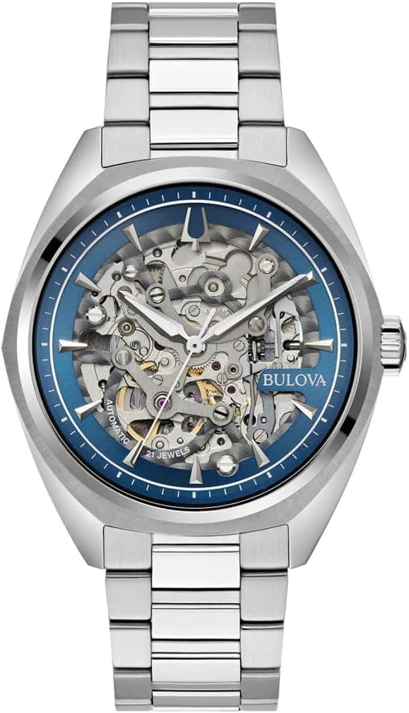 Bulova Surveyor 96A292, 41mm, Mavi Kadran, Gümüş Paslanmaz Çelik Kordon