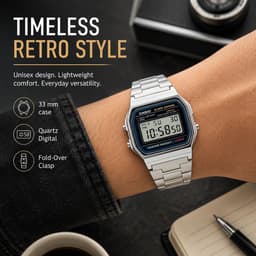 Casio A-158WA-1 32mm Unisex Uhr, Detailansicht 5
