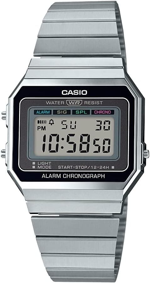 Casio Vintage 36mm, Gray Dial Silver Stainless steel