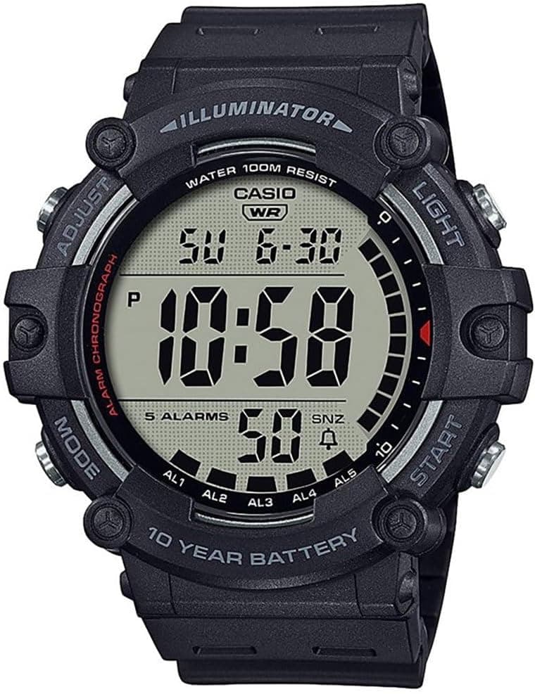 Casio AE1500, Gray Dial Black Resin