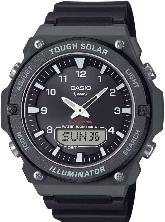 Casio AQ-S820W-1AVCF, 50mm, Black Dial, Black Resin Band