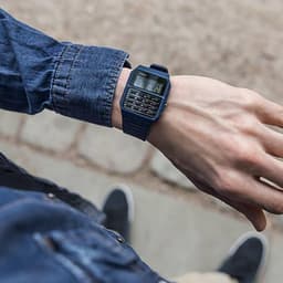 Casio Collection Retro Mens Digital Watch with Plastic Blue Strap CA-53WF-2BDF 34.4mm Unisex Uhr, Detailansicht 2
