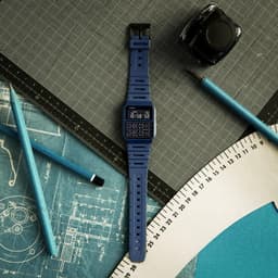 Casio Collection Retro Mens Digital Watch with Plastic Blue Strap CA-53WF-2BDF 34.4mm Unisex Uhr, Detailansicht 4