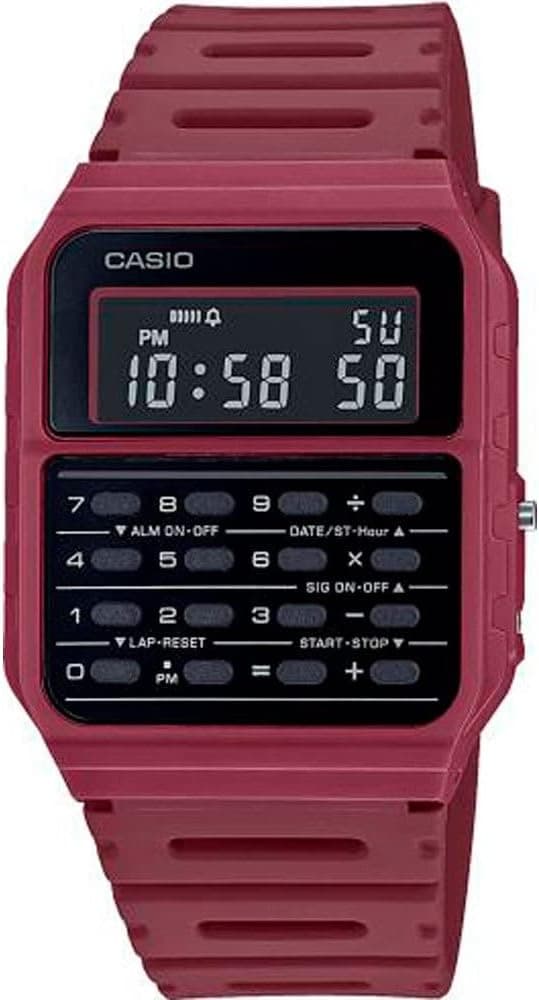 Casio Digital S0361814 34mm, Black Dial Red Resin