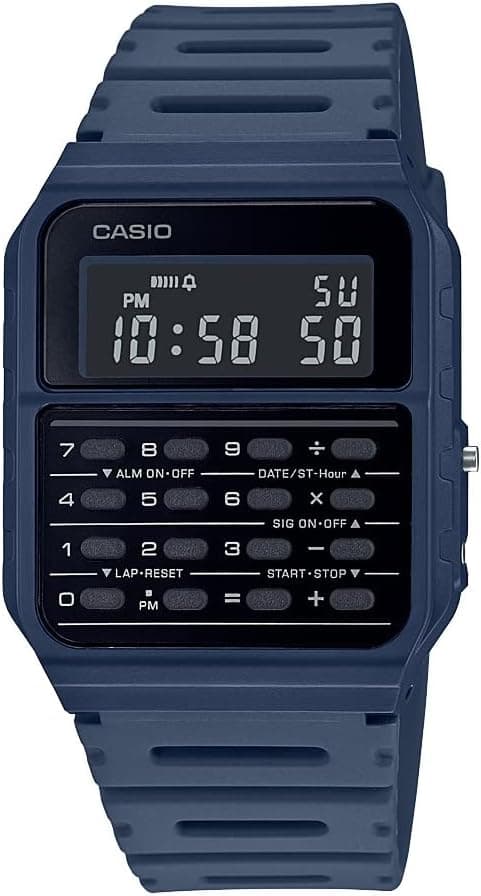 Casio Vintage Series Data Bank 1/100 SEC Stopw 33mm, Schwarzes Zi