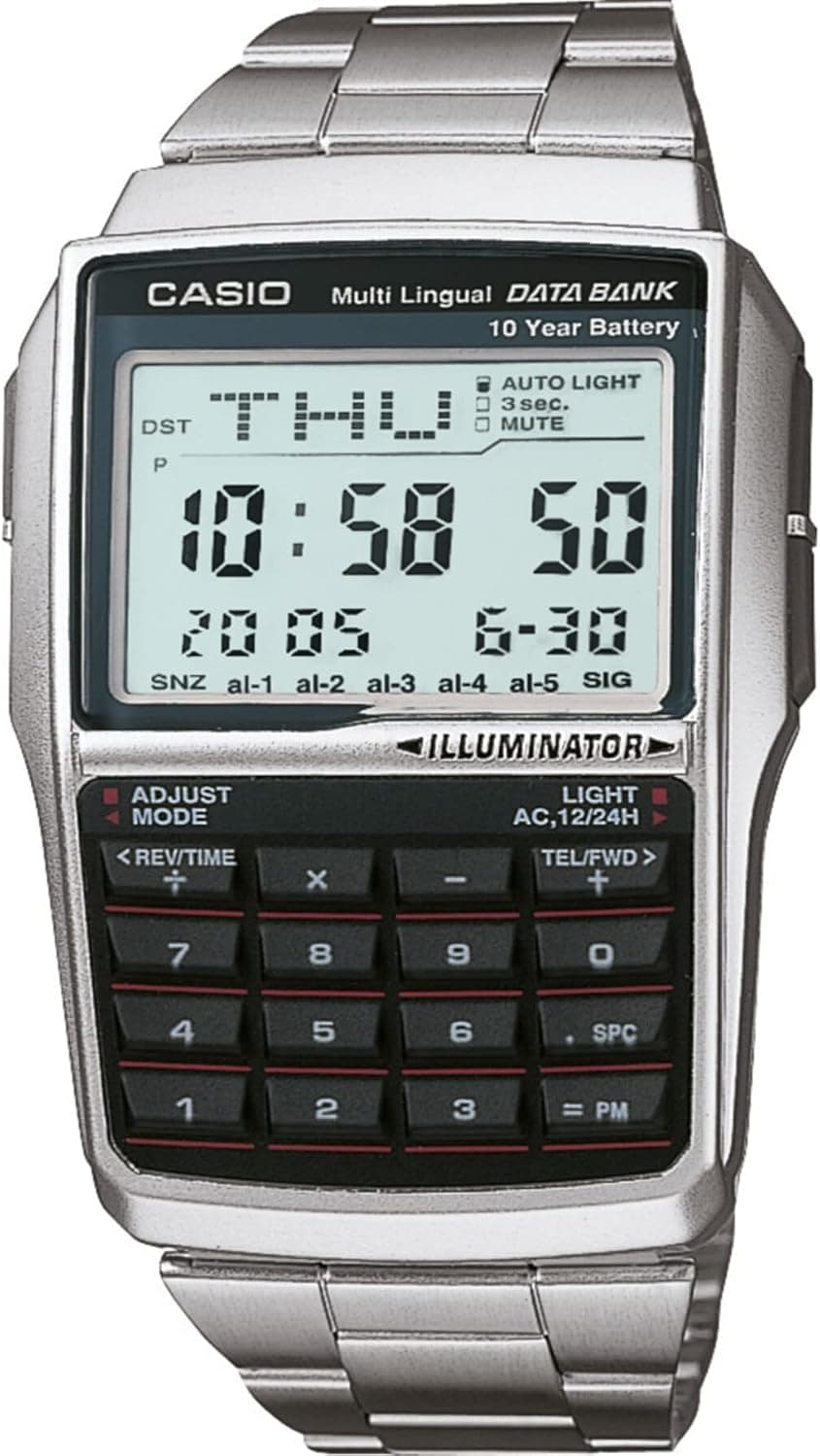 Casio Collection Retro DBC-32D-1AES, 37 mm, schwarzes Zifferblatt