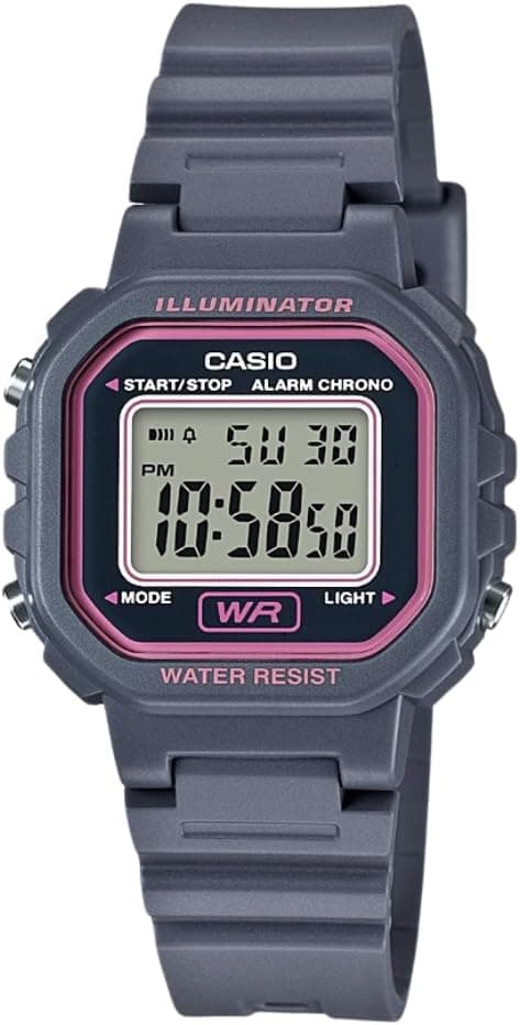 Casio LA20WH-8A, 30mm, Gray Dial, Gray Resin Band