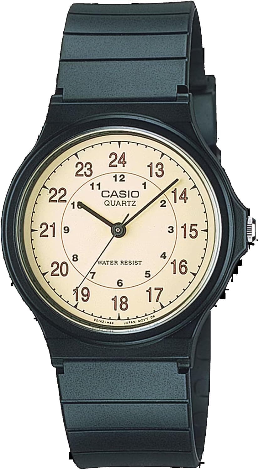 Casio Standard 39mm, Bej Kadran Siyah Reçine