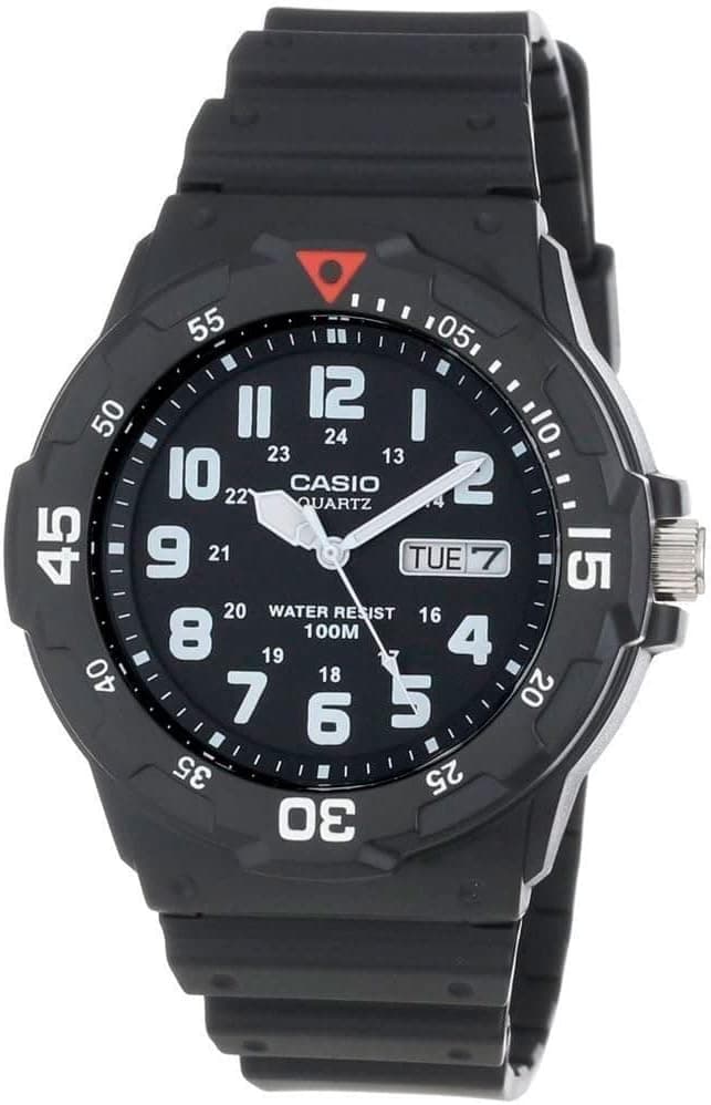 Casio MRW-200H-1BV 45mm, Black Dial Black Resin
