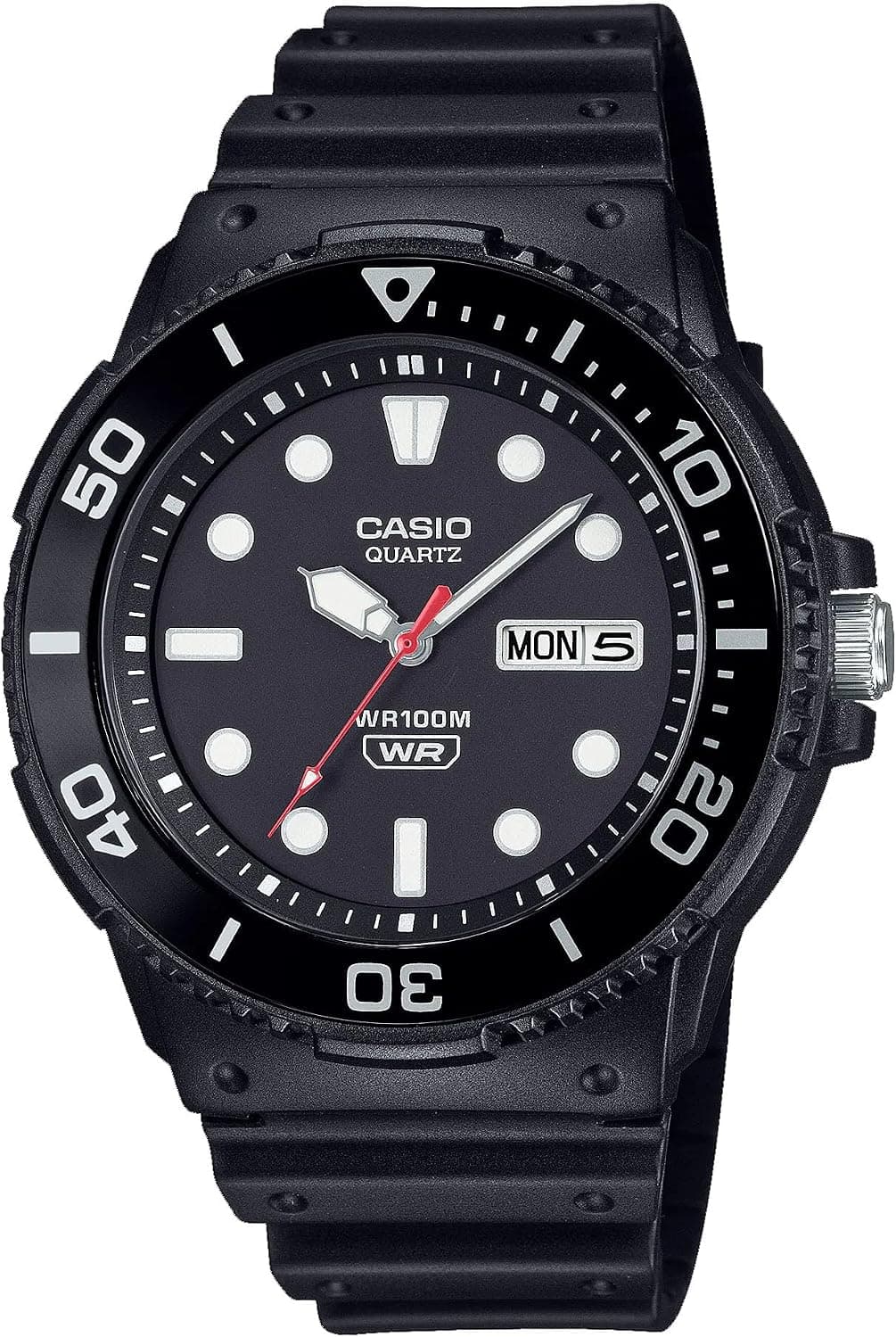 Casio MRW-230H 45mm, Black Dial Black Resin