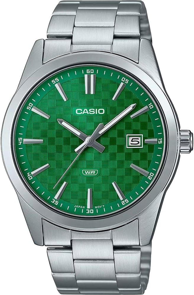 Casio Standard 41mm, Yeşil Kadran Gümüş Paslanmaz çelik