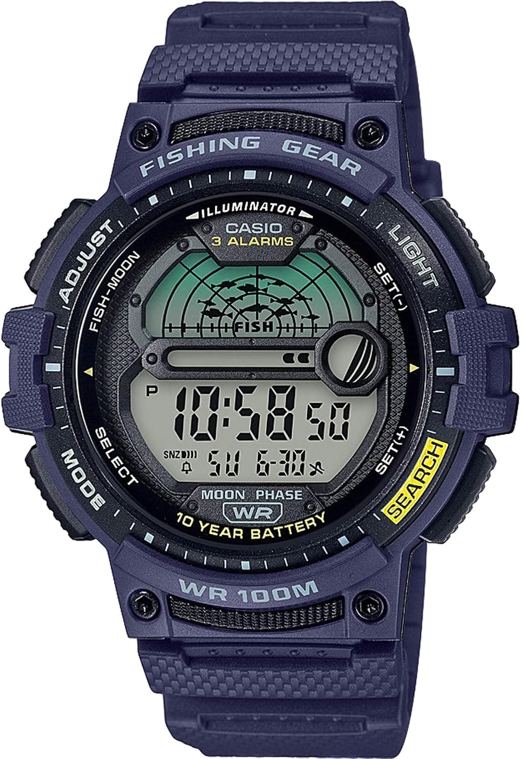 Casio WS-1200H 45mm, Gray Dial Blue Resin