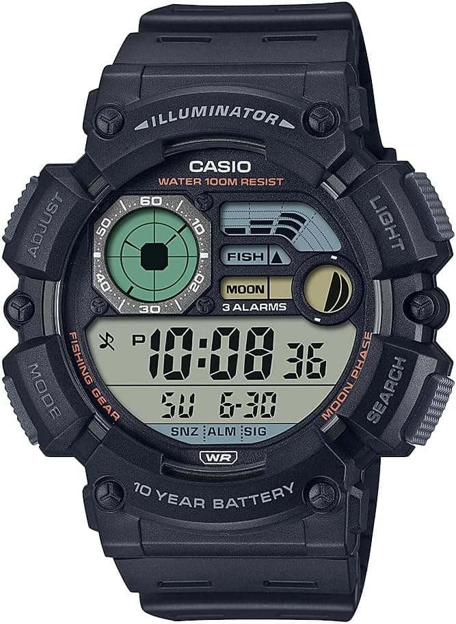 Casio Series Men’s Digital 100 SEC Stopwatch 50mm, LCD Kadran Siy
