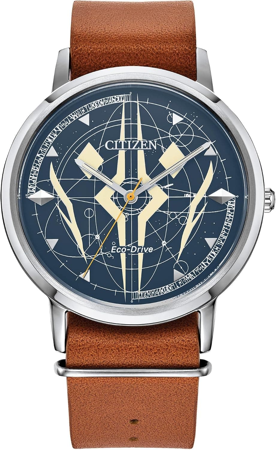 Citizen Ahsoka BJ6508-02W, 40mm, Blue Dial, Brown Leather Band
