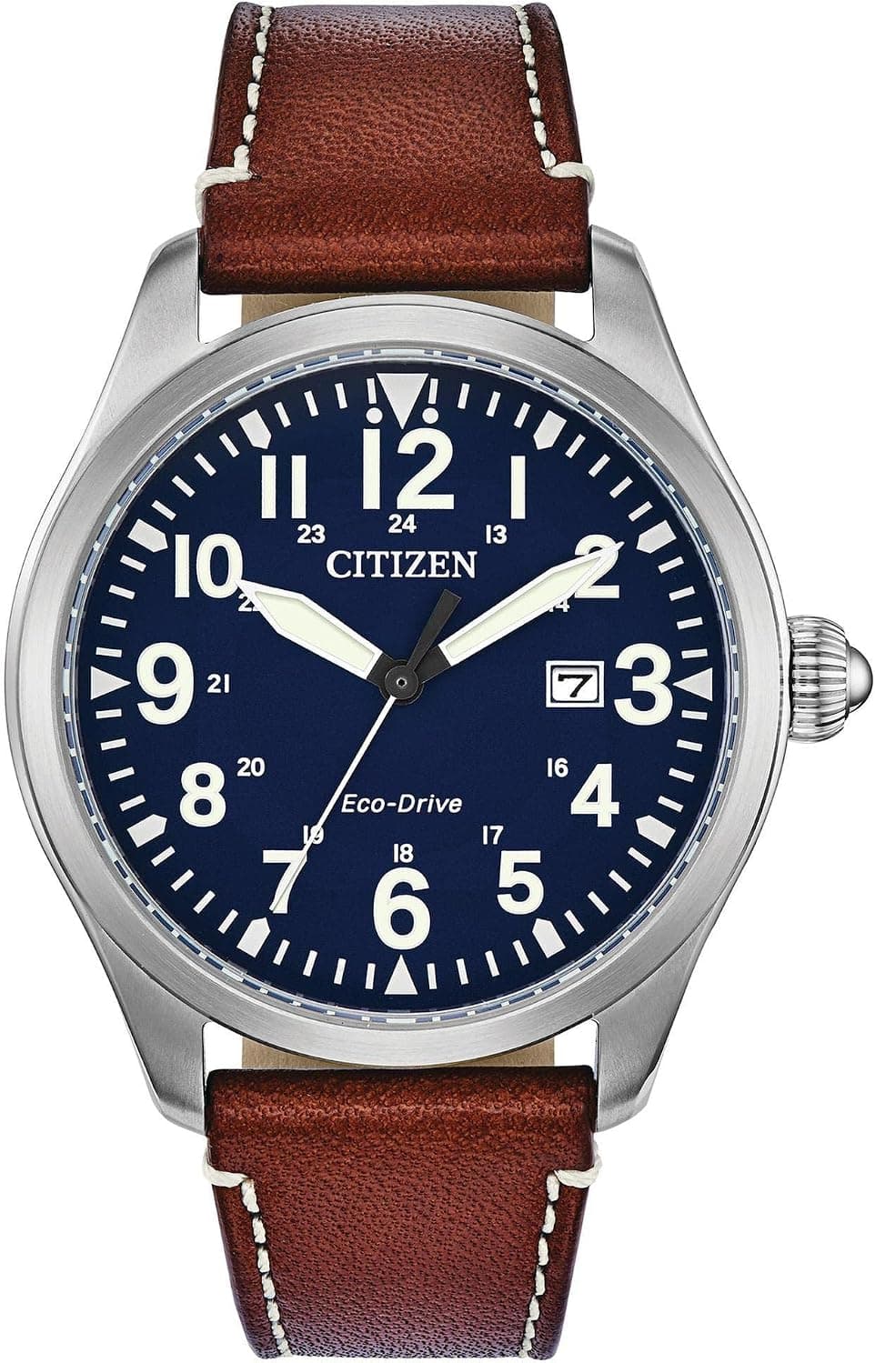 Citizen Chandler BM6838-17L, 42mm, Blue Dial, Brown Leather Band
