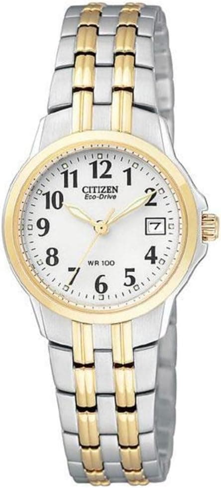 Citizen Eco-Drive EW1544-53A, 26mm, White Dial, Two-Tone Stainless Steel Bracelet
