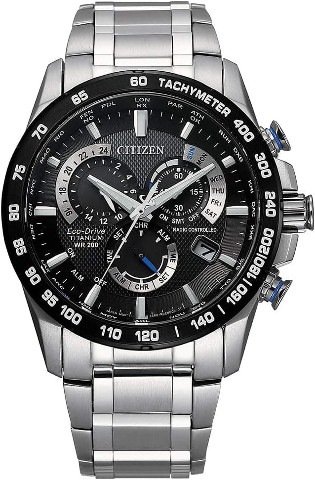 Citizen PCAT CB5908-57E, 42mm, Black Dial, Silver Titanium Bracelet