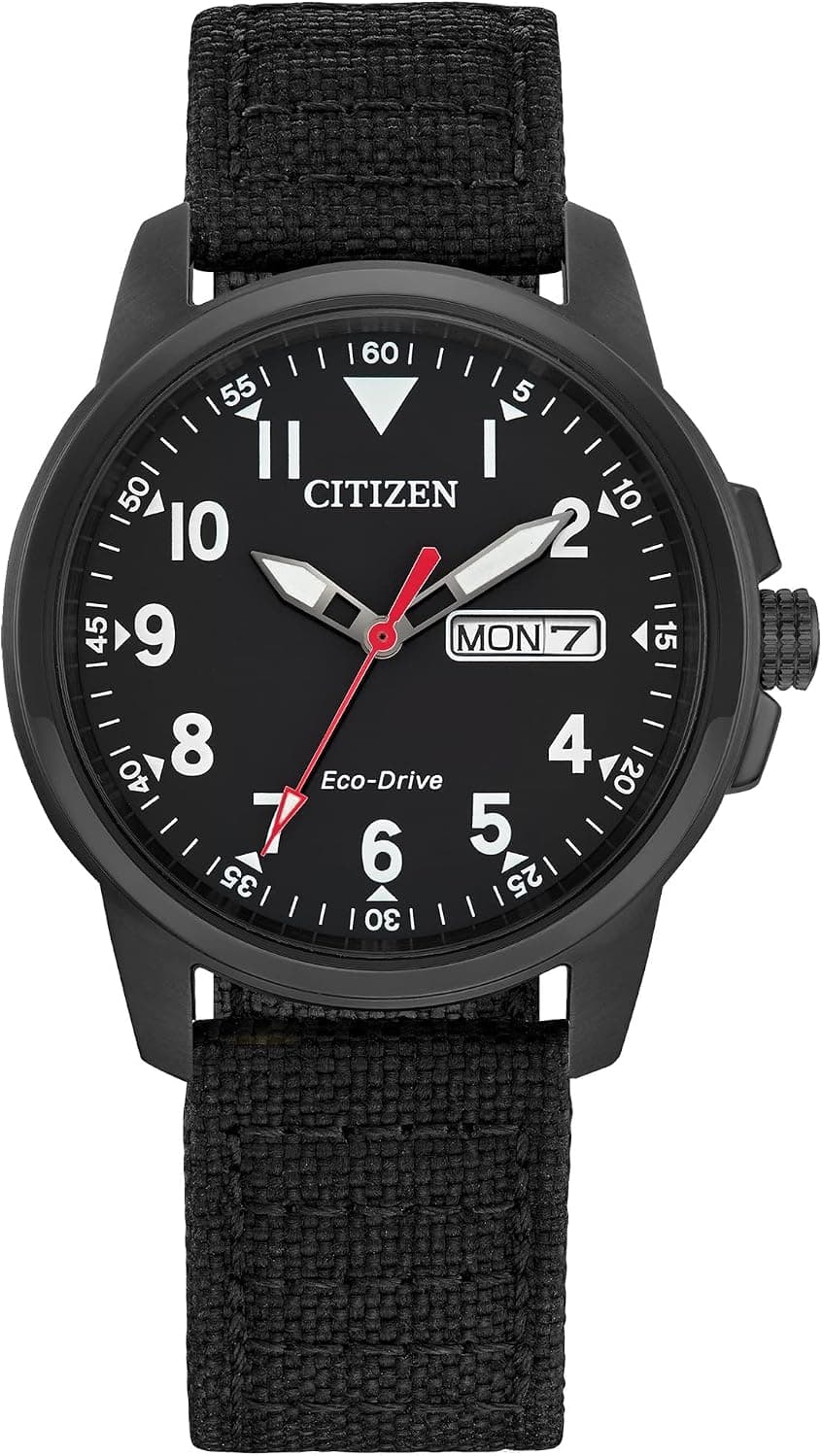 Citizen Garrison BM8186-15E, 37mm, Black Dial, Black Nylon Band
