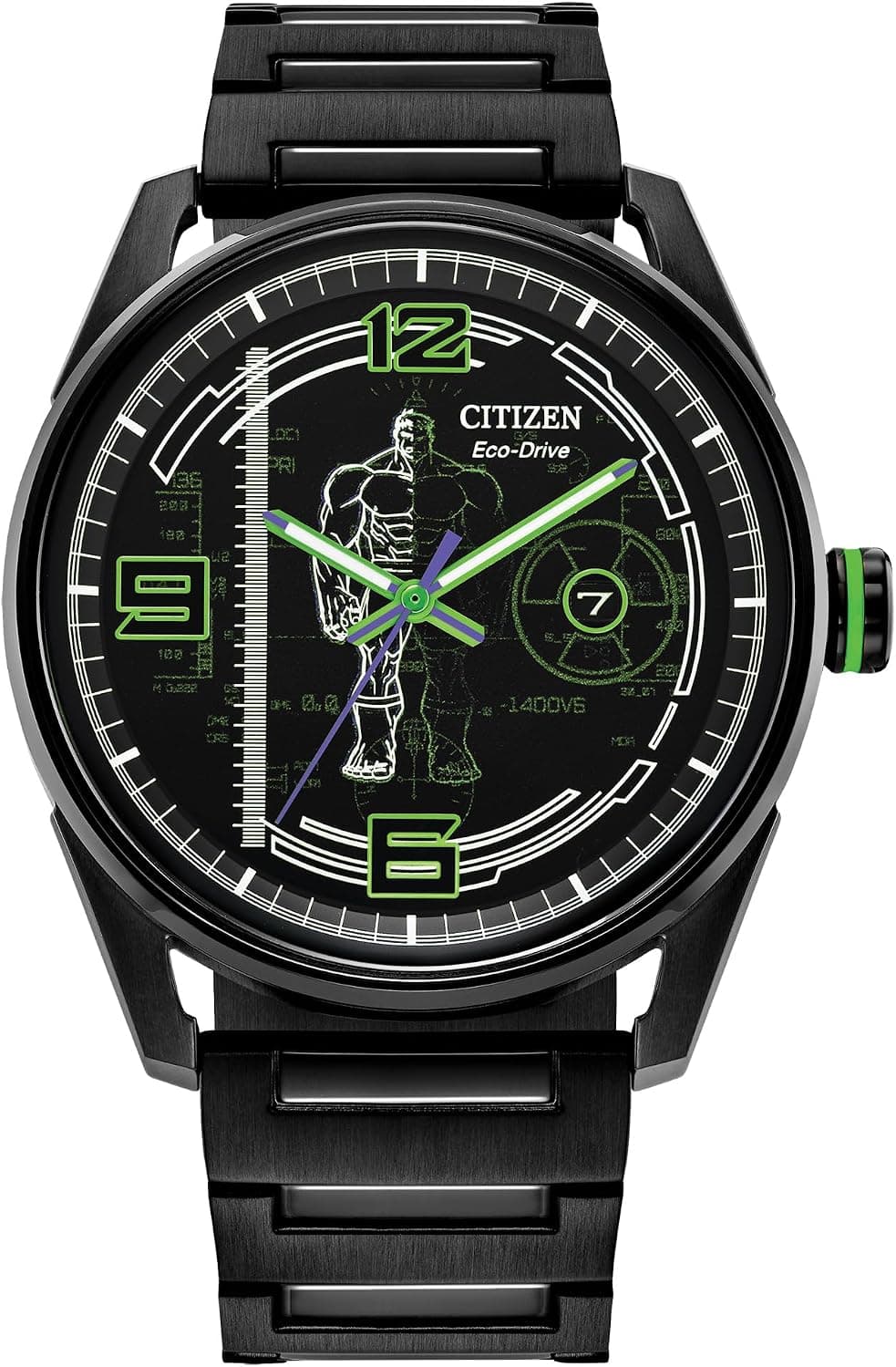 Citizen Hulk BM7675-57W, 42mm, Black Dial, Black Stainless Steel Bracelet