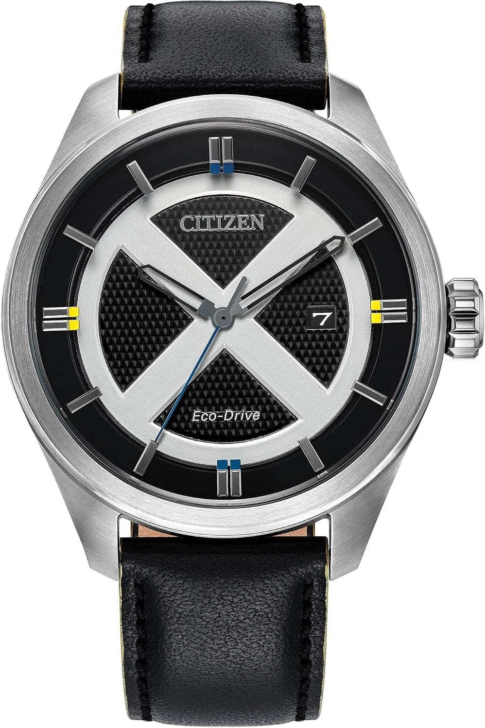 Citizen Marvel AW5007-17W, 42mm, Black Dial, Black Leather Band