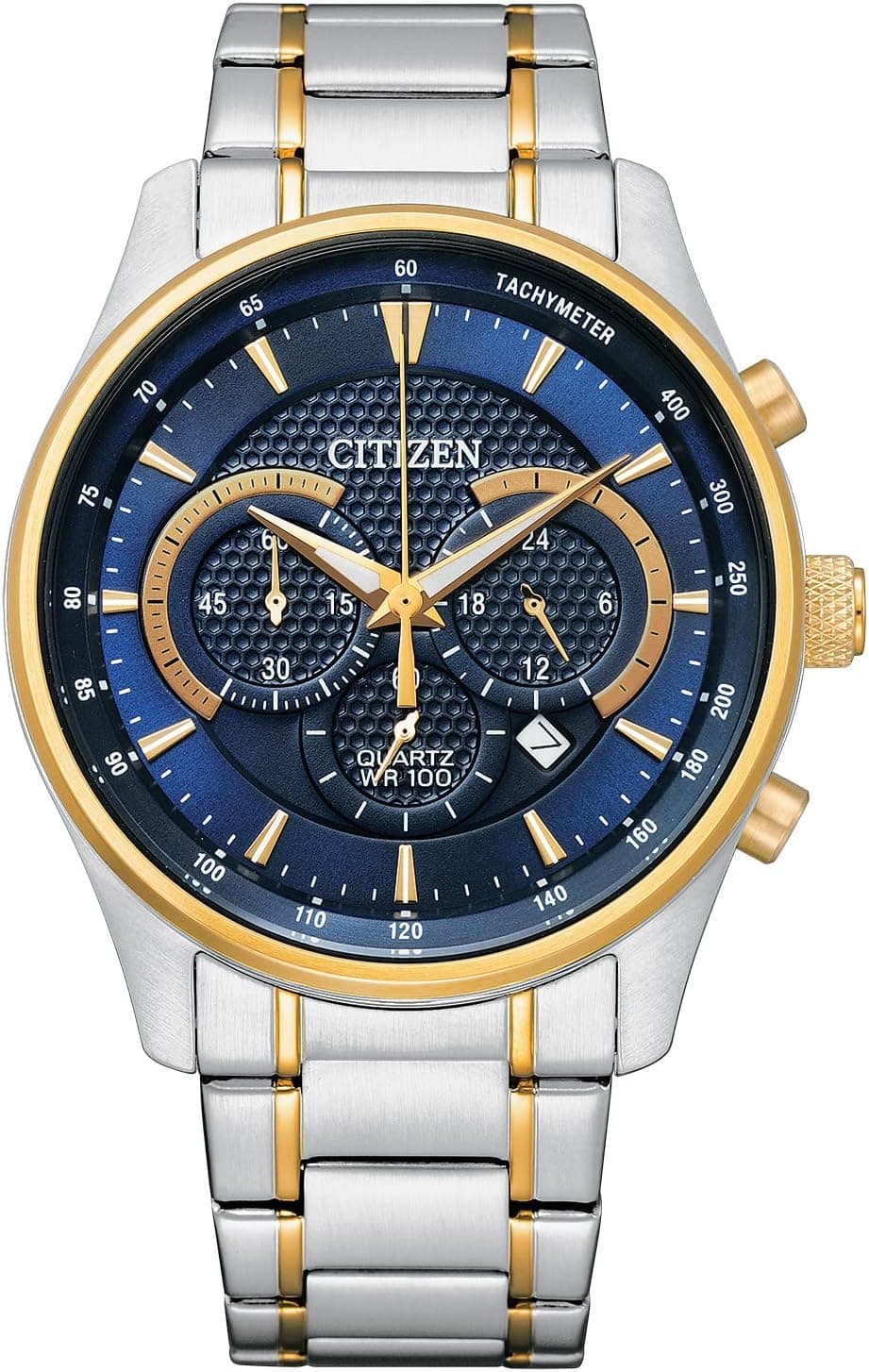 Citizen AN8194-51L, 42mm, Blue Dial, Two-Tone Stainless Steel Bracelet