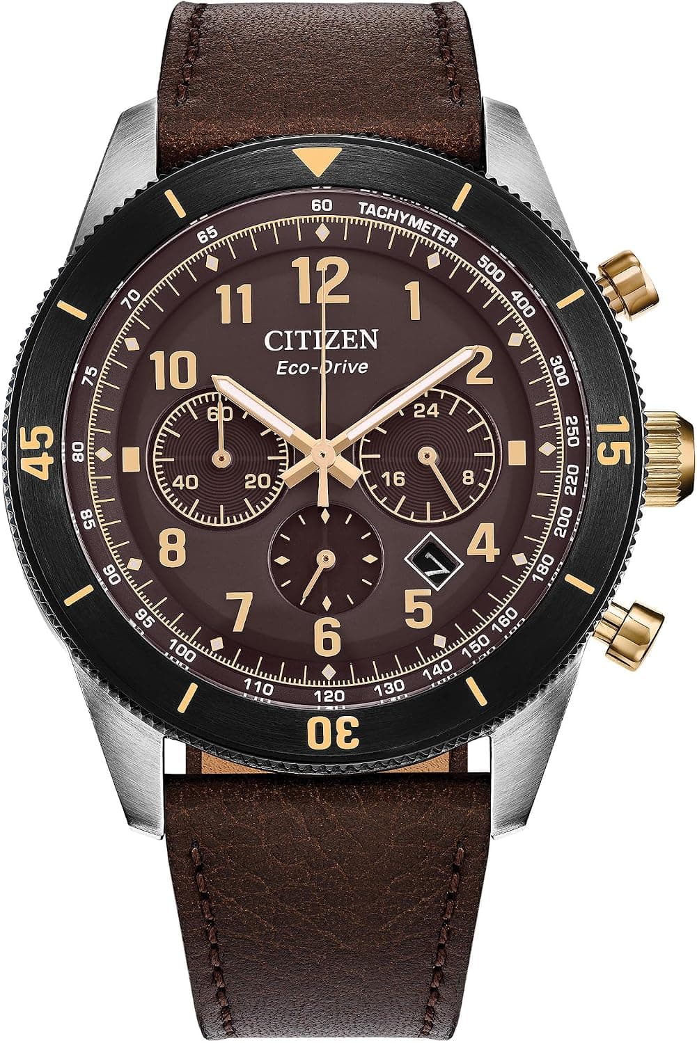 Citizen Terra Force CA4746-08X, 43mm, Brown Dial, Brown Leather Band