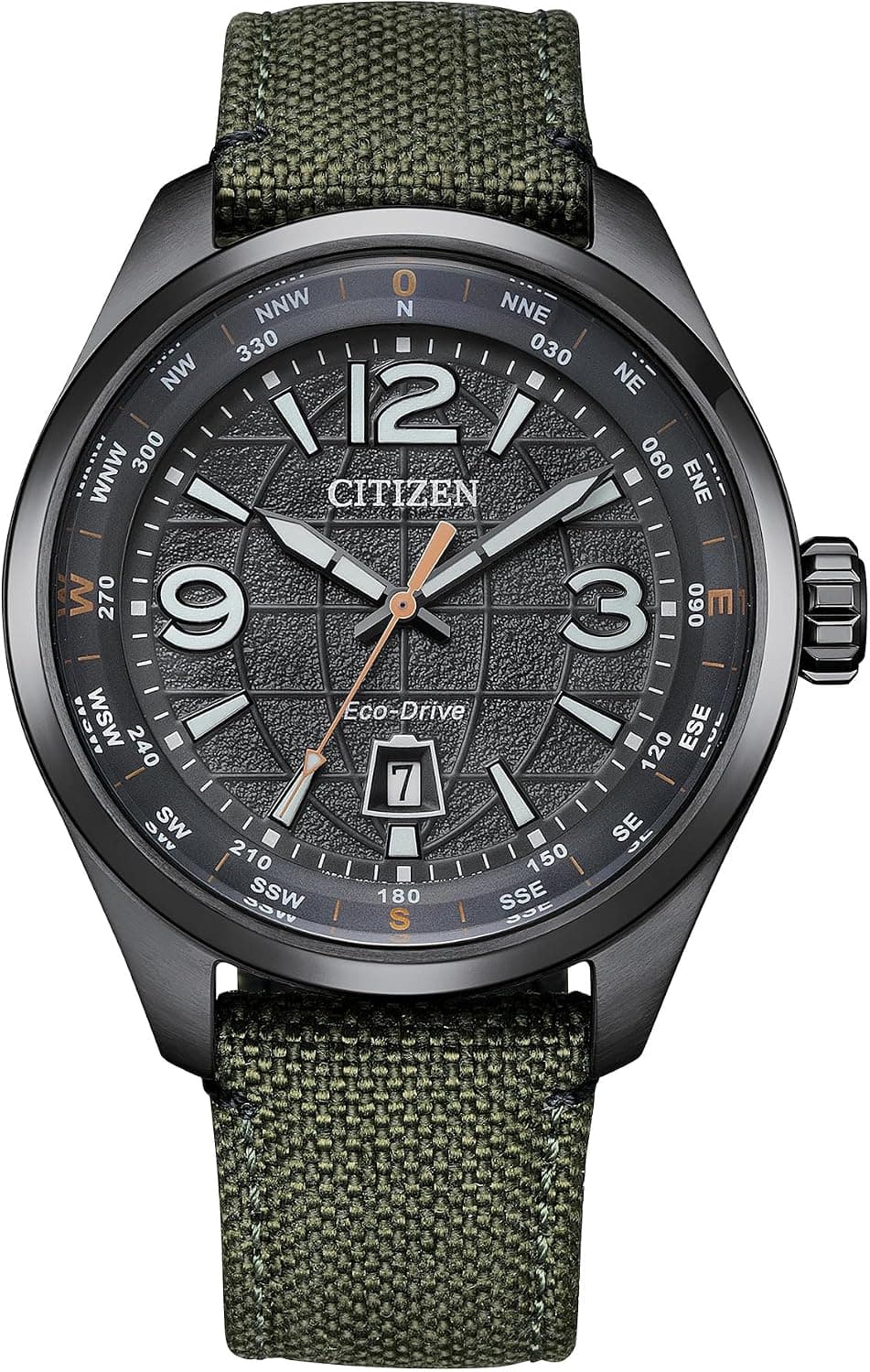Citizen Weekender AW1837-11H, 42mm, Gray Dial, Green Nylon Band