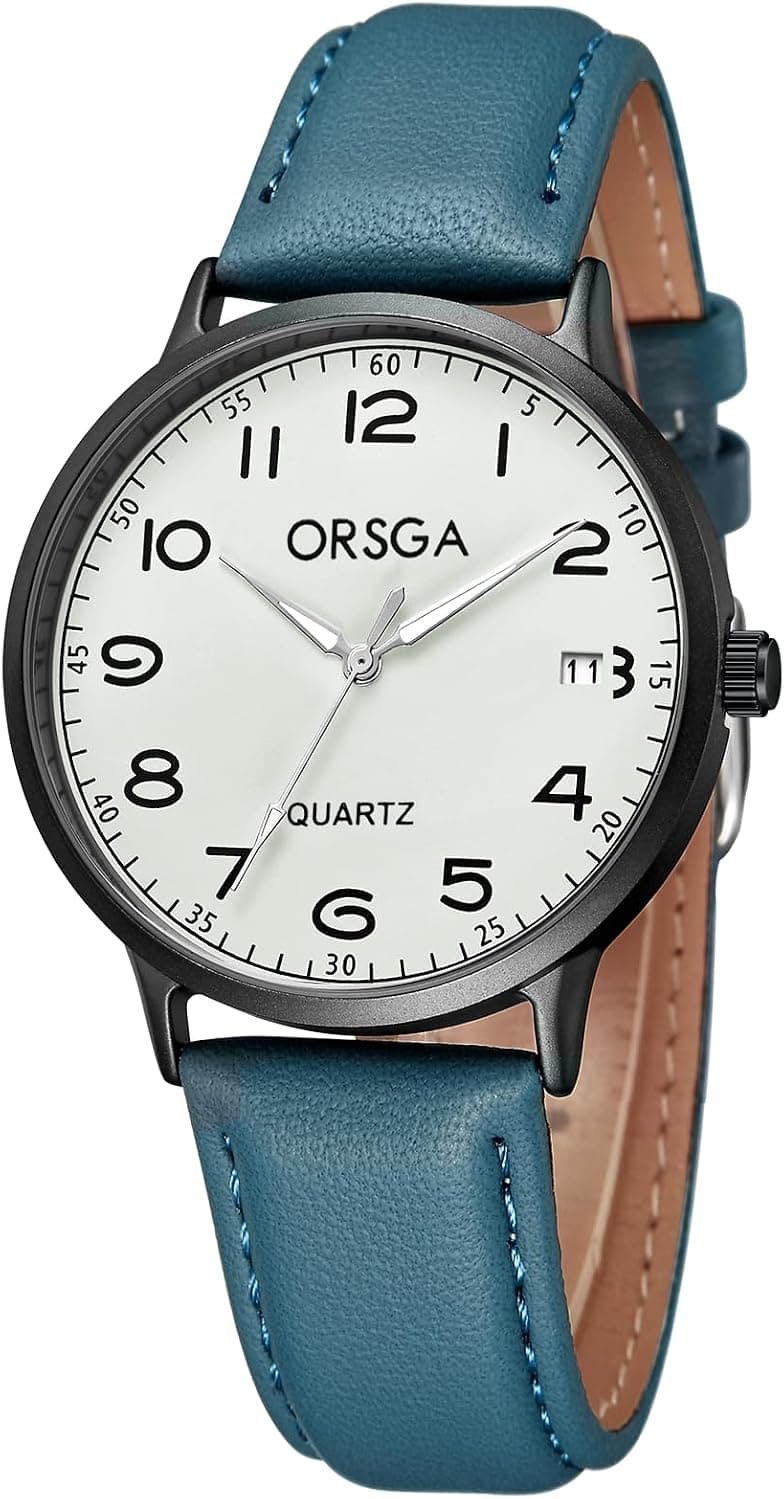 Civo 1356, 35mm, White Dial, Leather Band