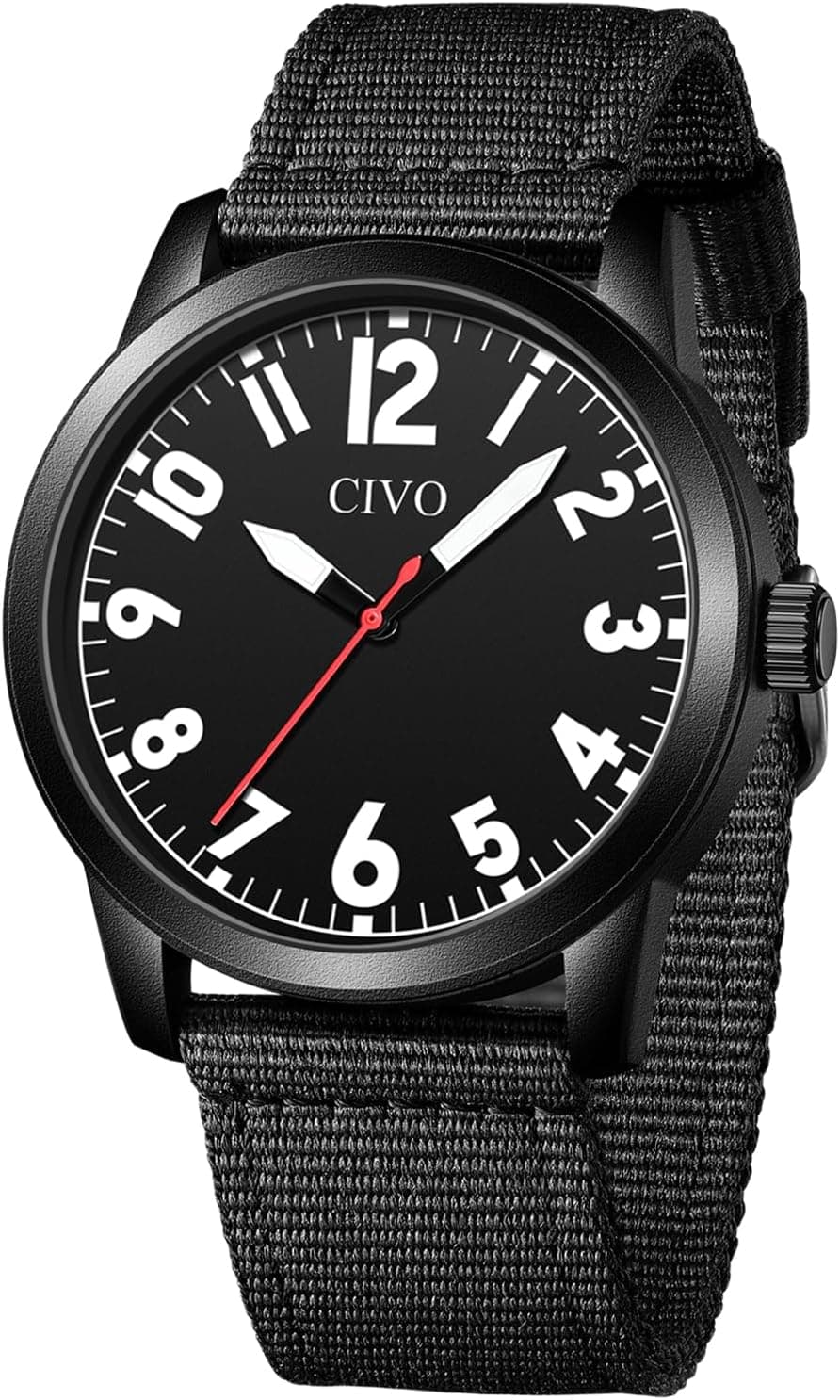 Civo 8337c, 42mm, Black Dial, Nylon Band