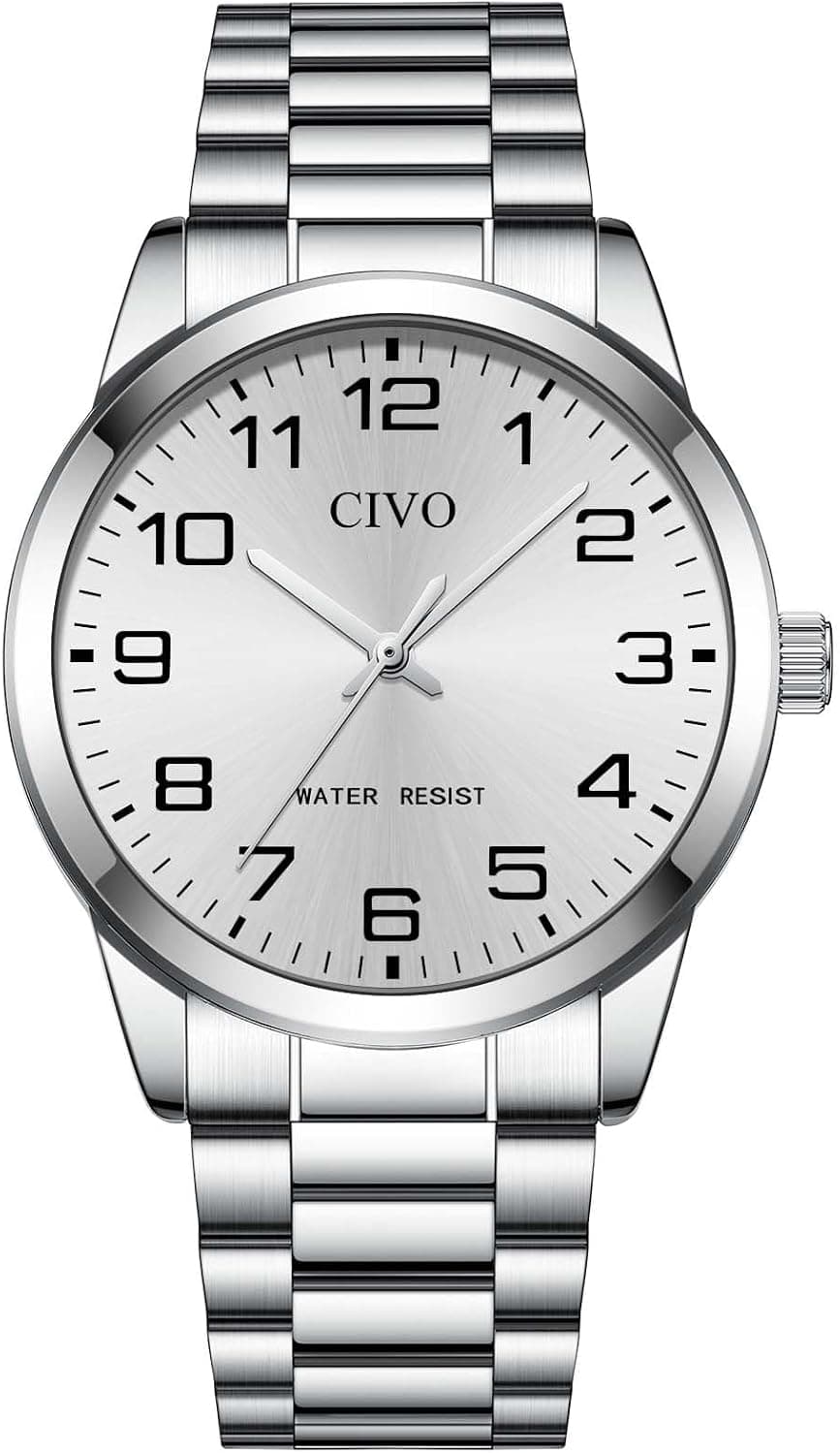 Civo 8347MENSWATCH, 38mm, Stainless Steel Bracelet
